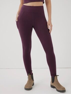 Pact Plum High-Waist Leggings with Side Pocket